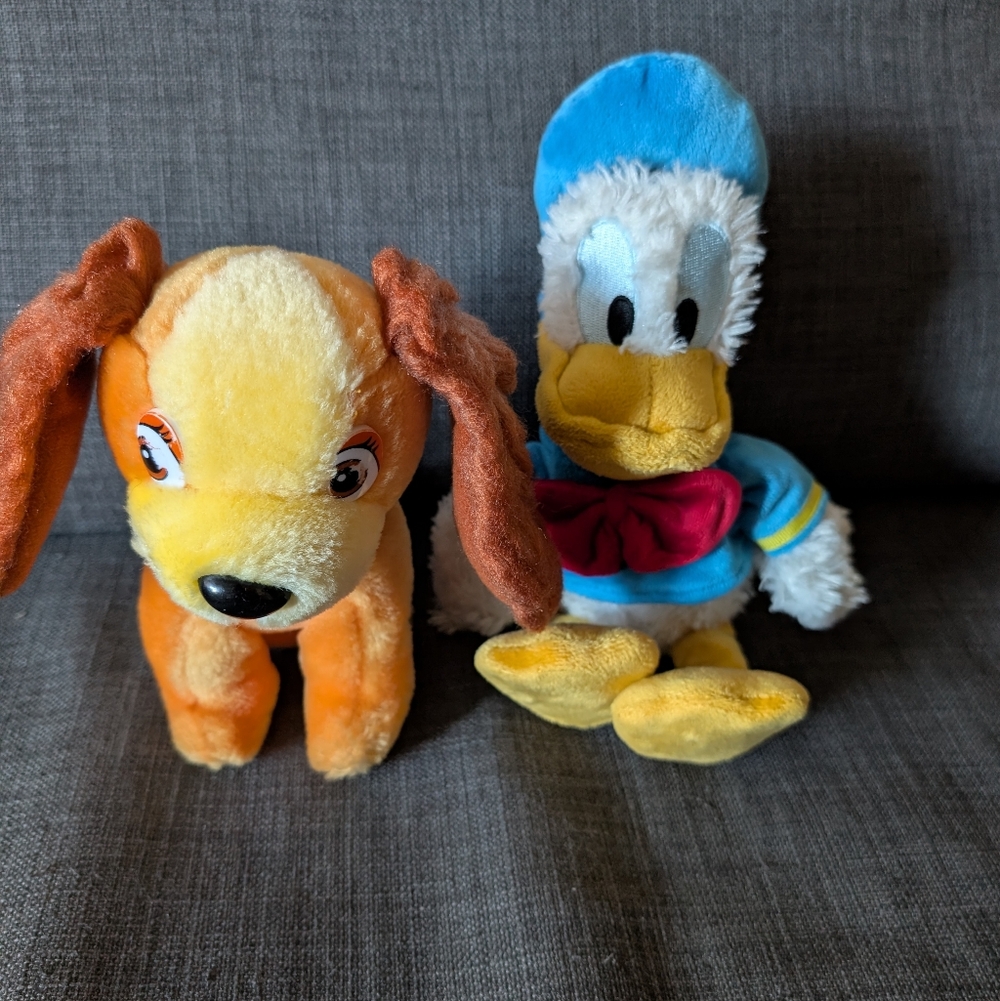 Vintage Disney Lady & The Tramp & Donald Duck Stuffy's!
